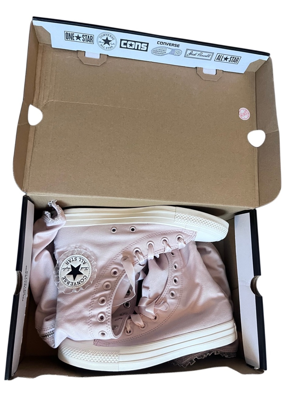 Converse Tall Lace-Up Knee-High Canvas Boots in Pale Pink - Picture 5 of 12